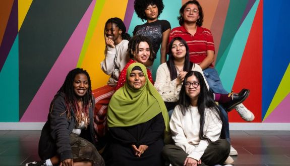 FRONT ROW: Mackenzie Jones, Methila Nasiri, Syma Sheila. MIDDLE ROW: Maira Magwene Muñiz, Samantha Gonzalez. TOP ROW: Riziki Chabeda, Lois Cunningham, Kelly-Preston Davis, Ismael Guzman Garcia. Photo by Cornell Watson.