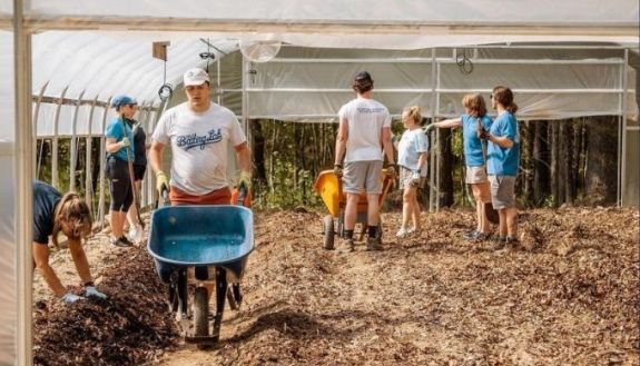 People farming at Catawba farms