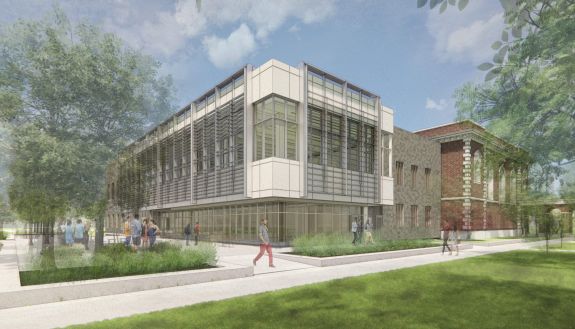 rendering of forthcoming entrance to Lilly LIbrary