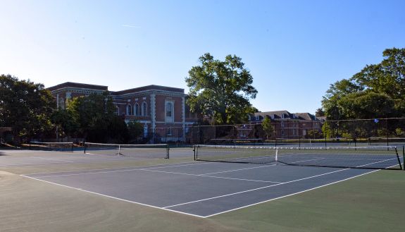 East Campus tennis courts.