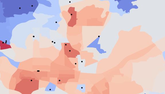 heat map of Durham