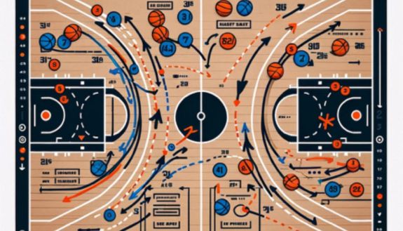 Graph of ball movement and player positioning changes created by the Duke Data+ team.