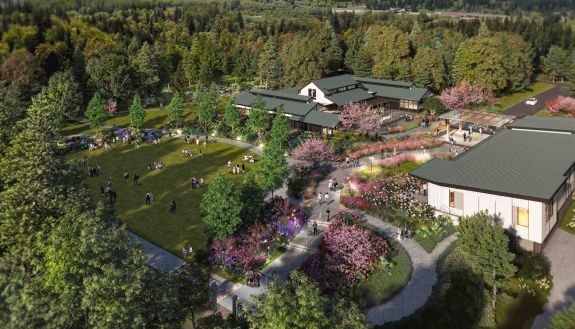 an artist rendition of the aerial view of the Gardens Gateway Project.