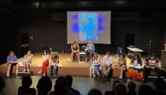 people on stage