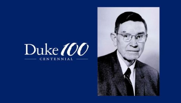 Duke 100 Centennial with photo of Wiley Forbes
