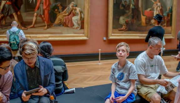 Mary Berridge's photograph, “Graham at the Louvre,” is part of the “Visible Spectrum: Portraits from the World of Autism” exhibit on display at Duke's Center for Documentary Studies through Friday, February 28. (Image: Mary Berridge)