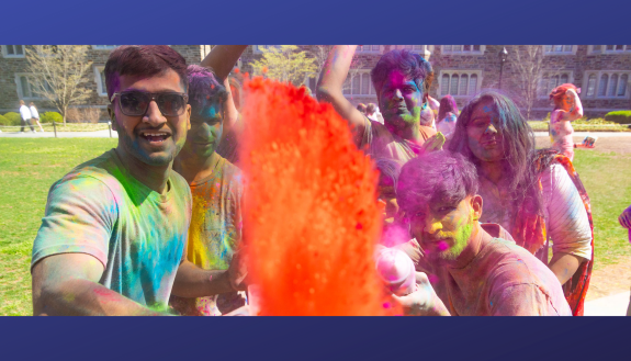 Students celebrate Holi on West Campus