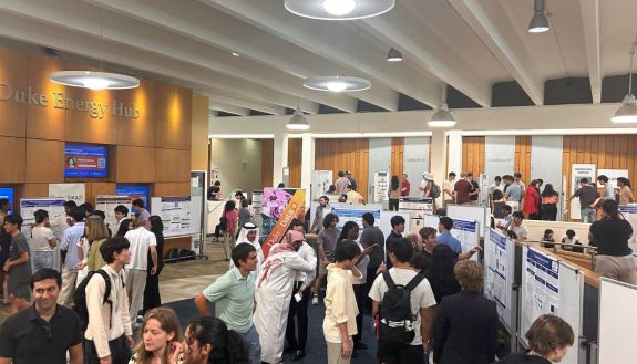 A lot of people gathered with posters