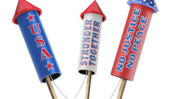 patriotic fireworks