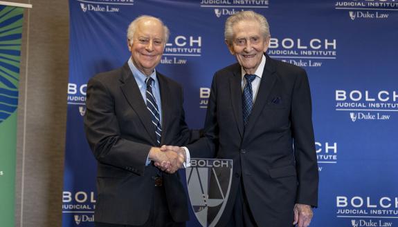 Bolch Award presentation of Judge Wallace and Dean Levi