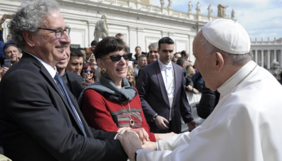 Marc Zvi Brettler and Amy-Jill Levine meet with the Pope in Rome.