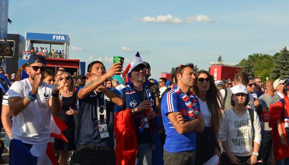 French supporters at the World Cup in Russia. Courtesy Wikimedia Commons