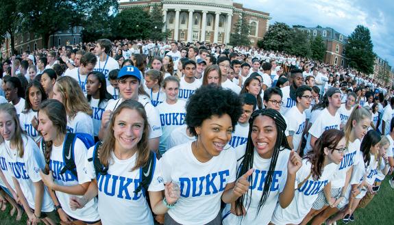 The Class of 2021 gathered for their class photo this past August. Who will be part of the Class of 2022? Photo by Duke Photography