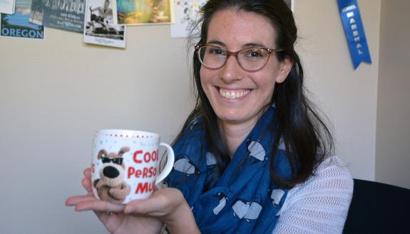 Alistar Erickson-Ludwig's husband gave her the "Cool Person Mug." Photos by Jonathan Black.