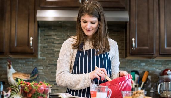 Ashley Lunn makes strawberry crumb bars with fresh-picked strawberries. Photo courtesy of Ashley Lunn.