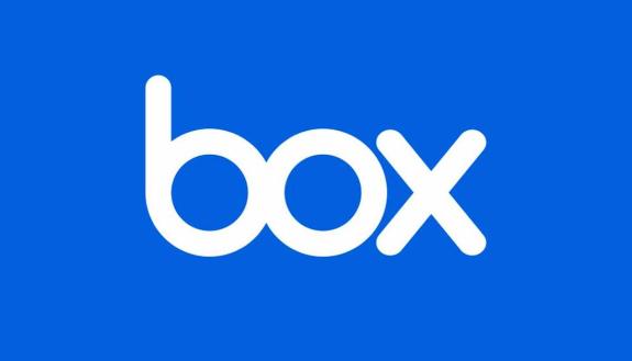 Box written against a blue background.