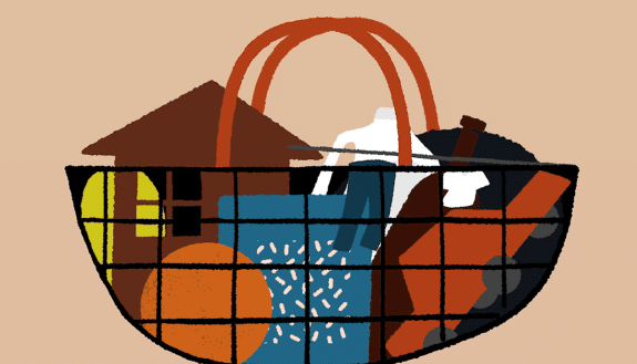 animated gif of basket of goods