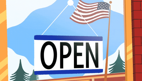 gif image of small business opening