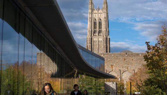 Duke Chapel seen from West Campus.