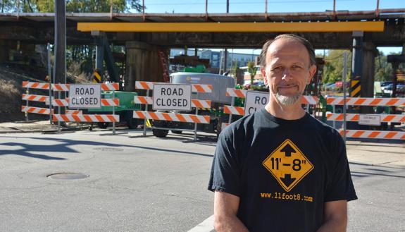Jurgen Henn began filming the Can Opener Bridge, located on Gregson Street in Durham, in 2008. Photo by Jonathan Black.