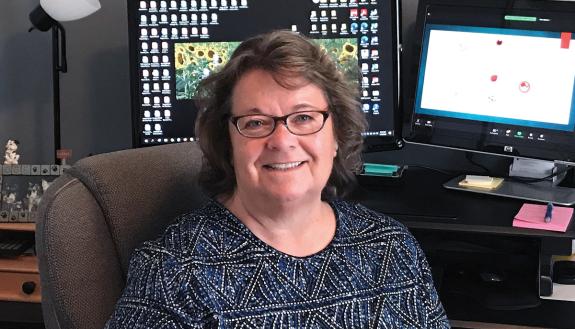 Duke Cancer Institute’s Carol Winters keeps her tech skills sharp with the help of LinkedIn Learning. Photo courtesy of Carol Winters.
