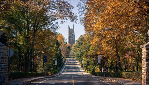 View down Chapel Drive