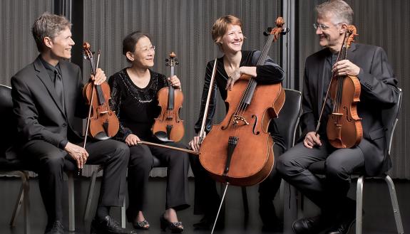 Ciompi Quartet members, from left to right, Eric Pritchard, Hsiao-Mei Ku, Caroline Stinson and Jonathan Bagg, serve as musical ambassadors for Duke. Photo courtesy of Ciompi Quartet. 