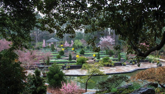 Rick Fisher photo of the terrace in Duke Gardens