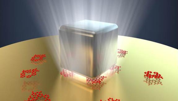 Platform based on metal nanostructures that allows the lab to dramatically enhance the radiative properties of emitters and other materials.