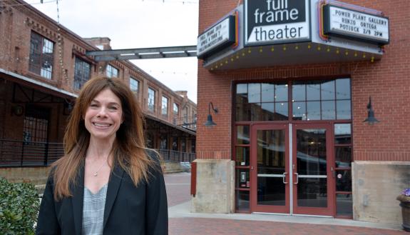 Deirdre Haj leads the Full Frame Documentary Film Festival. Photo by Jonathan Black. 