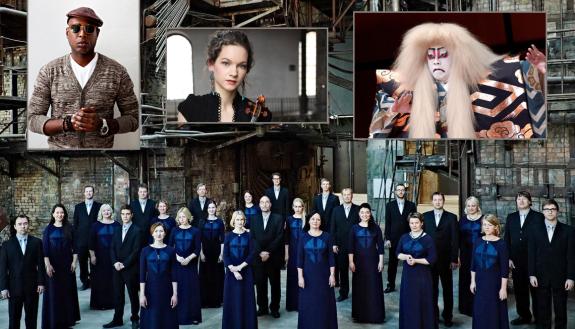 Shows remaining in Duke Performances' 2016-17 season include the Estonian Philharmonic Chamber Choir, Talib Kweli, Hilary Hahn and the Geimaru-Za Nihon Buyo Troupe. Photos courtesy of Duke Performances