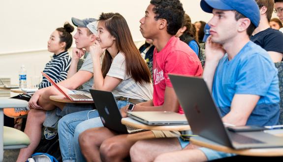 students in a computer science class.