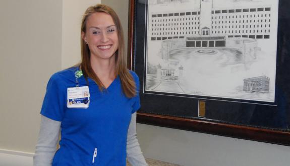 Elise Overstreet, a clinical nurse at Duke Regional Hospital, is a calming presence for patients and colleagues.