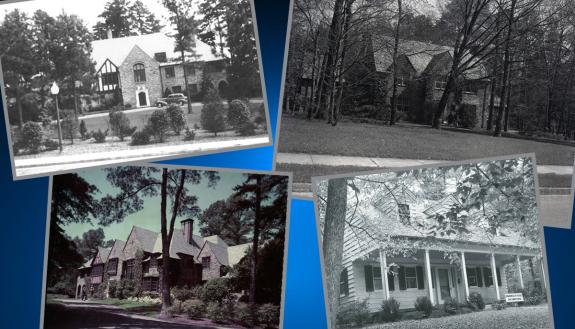 Faculty houses on Campus Drive hold stories of Duke University history. Photos courtesy of Duke University Archives.