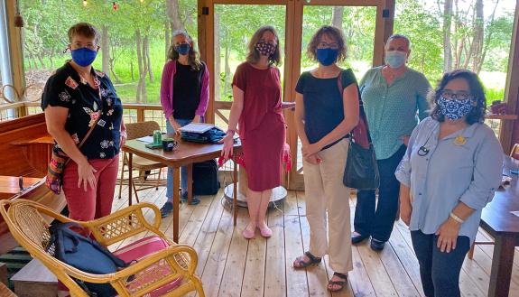 Fourteen Duke women writers wrote in community during the Faculty Write Program's end of summer retreat in August. Photo courtesy of Jennifer Ahern-Dodson.