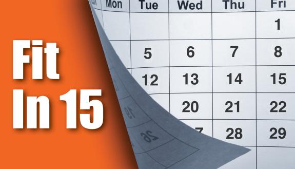 Duke LIVE FOR LIFE's Fit in 15 program challenges participants to get 30 minutes of exercise on 15 days in May.