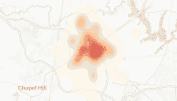 Aa time-lapse map of the more than 200,000 evictions filed in Durham County since 2000.