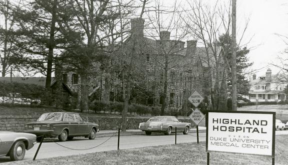 Highland Hospital, which was part of Duke, was a central piece of Asheville's Montford Neighborhood. Photo courtesy of Duke Medical Center Archives.