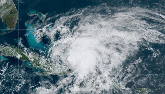 Hurricane Isaias, July 31, 2020. Image courtesy of NOAA.