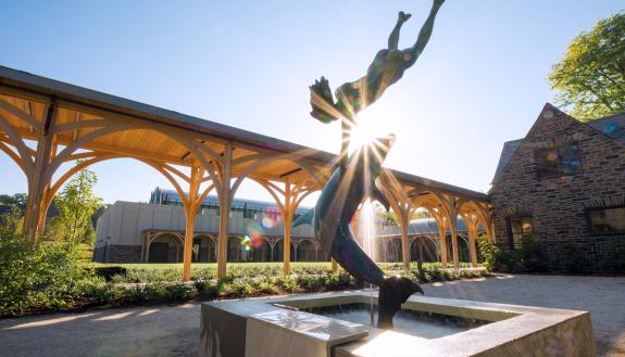 The gothic arches of the Karsh Alumni & Visitors Center echo those found in the heart of West Campus. Photo courtesy of University Communications.