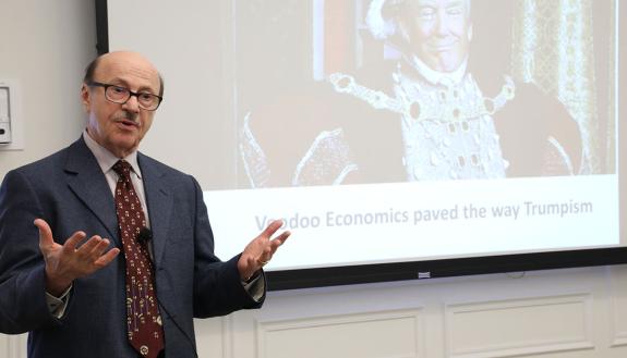 John Komlos singles out the "hollowing of the middle class" as the key trend that lead to Trump's election. Photo by Catherine Angst