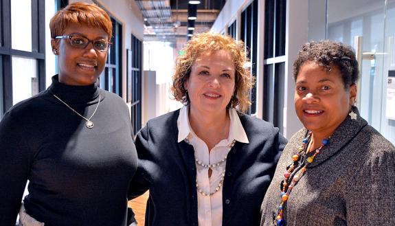 (Left to right) LaShaunda Freeman, Tracey Madrid and Renee Vaughan.(Left to right) LaShaunda Freeman with mentors Tracey Madrid and Renee Vaughan.