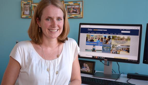 Laura Howes is the director of Bass Connections, a university-wide interdisciplinary initiative that brings students, faculty and researchers together to solve complex societal challenges. Photo by Jonathan Black.
