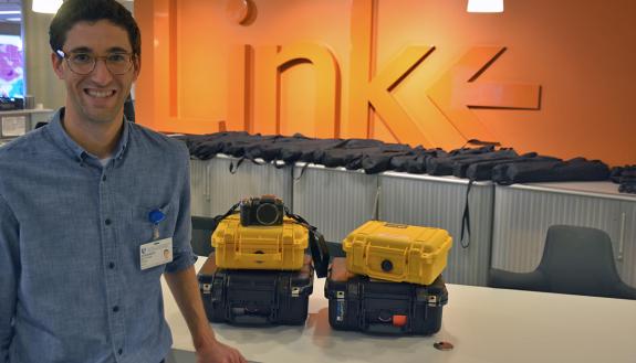 Matthew Ryan used the Link to rent a video camera for free. Photo by Jonathan Black.