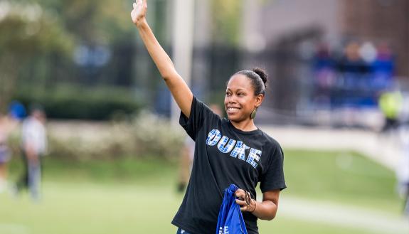 Lola Martin was last season's Honorary Employee Captain at the Duke Football Employee Kickoff Celebration.