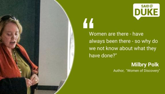 Milbry Polk: What do we not know what women have done