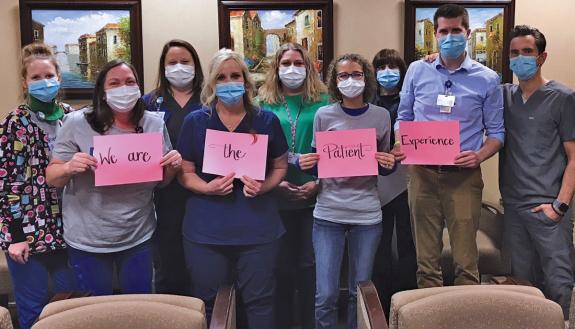The staff members of the Piedmont Spine Specialists find ways to have fun at work as a means of being better at their jobs. Photo courtesy of Latrisha Smith.