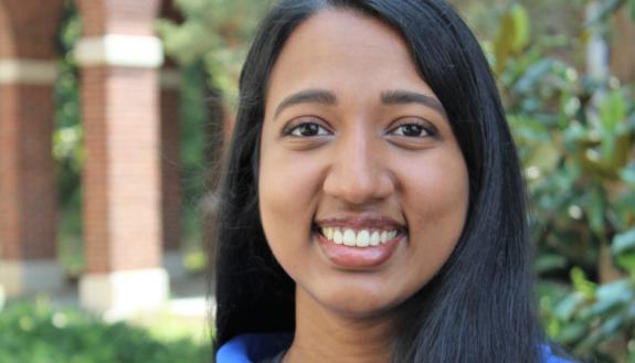 Meghana Giri, a college adviser at Knightdale High School for Duke University College Advising Corps (CAC),