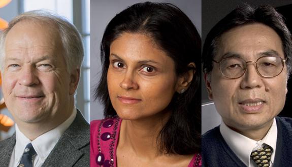 Duke's latest inductees to the National Academy of Inventors are (L-R) Joseph Izatt, Nimmi Ramanujam and Tuan Vo-Dinh