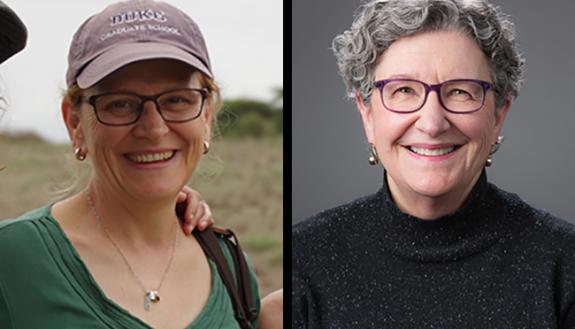 Two Duke professors have been elected to the National Academy of Sciences: Robert F. Durden Professor of Biology Susan Alberts (left), and Professor of Molecular Genetics and Microbiology Sue Jinks-Robertson (right)